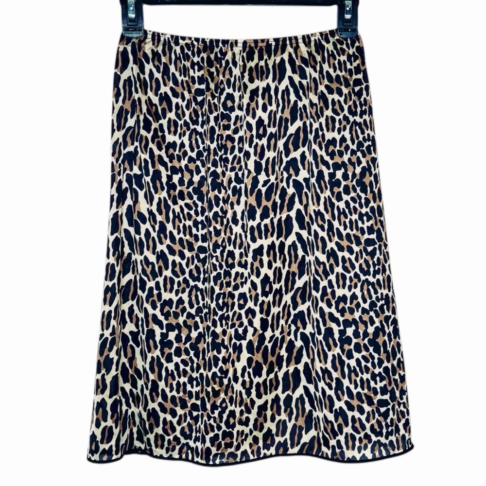 Vanity Fair Vintage Half Slip Skirt Leopard Cheetah Print